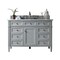 James Martin Vanities Brittany 48in Single Vanity, Urban Gray w/ 3 CM Carrara Marble Top 650-V48-UGR-3CAR - alternate 1